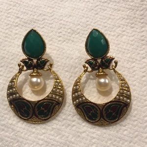 “Brand New “ Indian Traditional pearl earrings.